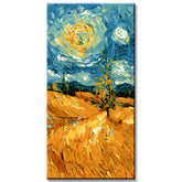 Malen nach Zahlen Panorama Weizenfeld im Van Gogh Stil
