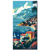 Malen nach Zahlen Panorama Küstenlandschaft Riviera