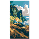 Painting by Numbers Panorama Coast with Mountains III