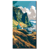 Painting by Numbers Panorama Coast with Mountains III