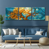 Malen nach Zahlen Tryptichon pano-147-3t