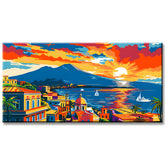 Painting by Numbers Panorama Evening Atmosphere on the Mediterranean I
