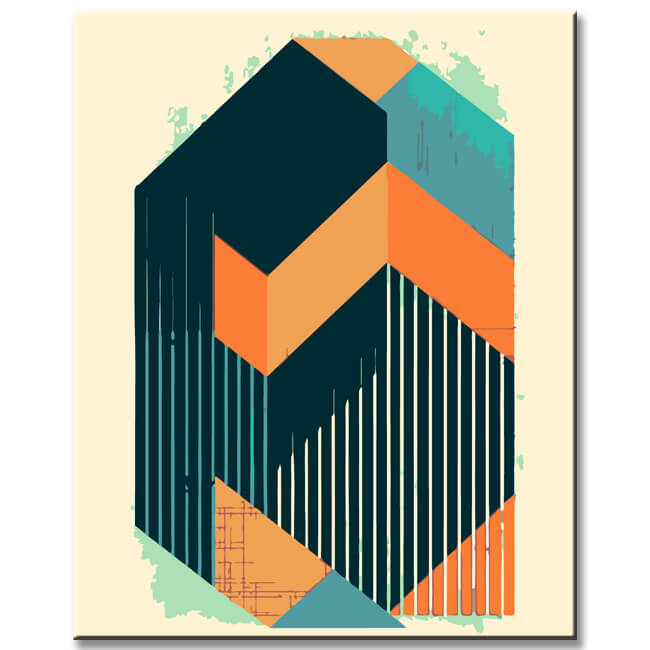 Malen nach Zahlen Bunte Formen II