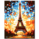 Malen nach Zahlen Eiffelturm Paris Feier