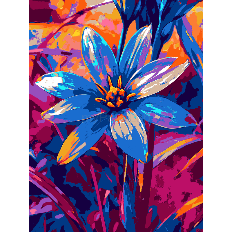 Grind to Count Blue Flower