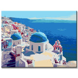 Paint by Numbers for Adults Santorini Greece