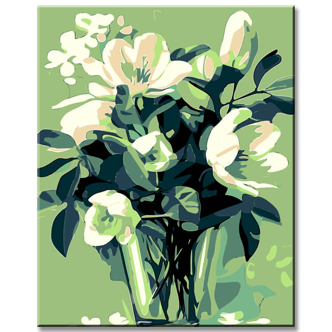 Malen nach Zahlen für Erwachsene Weisse Iris