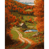 Mill nach Zahlen Landschaft mit Bauernhaus
