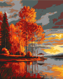 Grind after Zahlen Herbstspiegelung