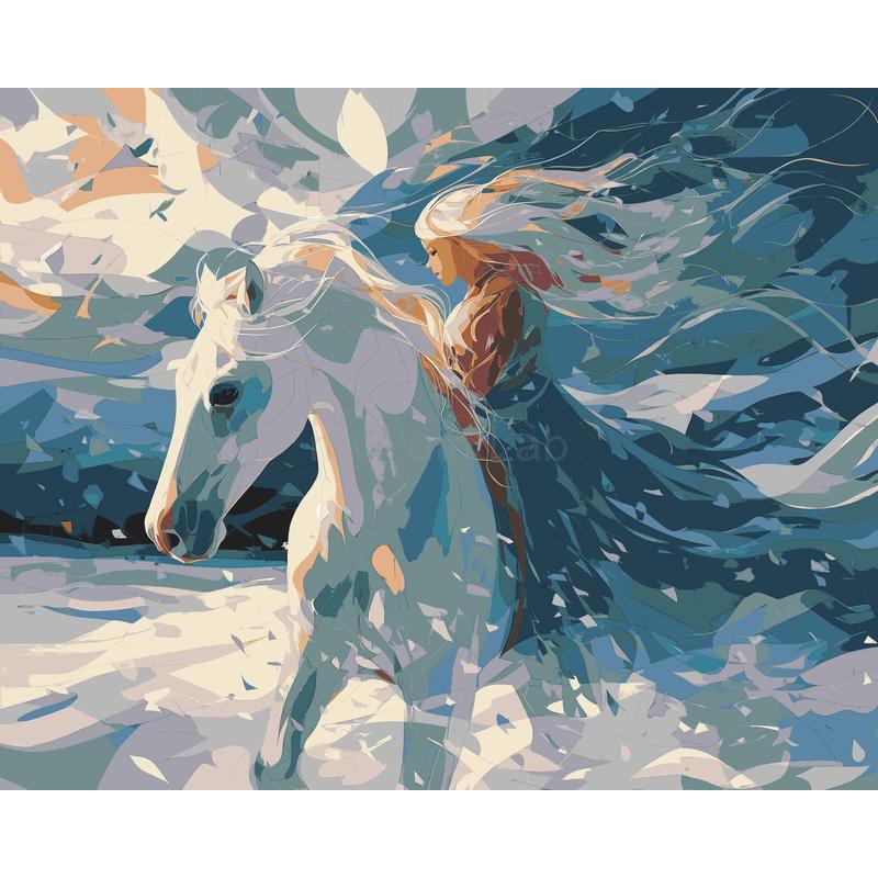 Paint by Numbers Horse in Waves