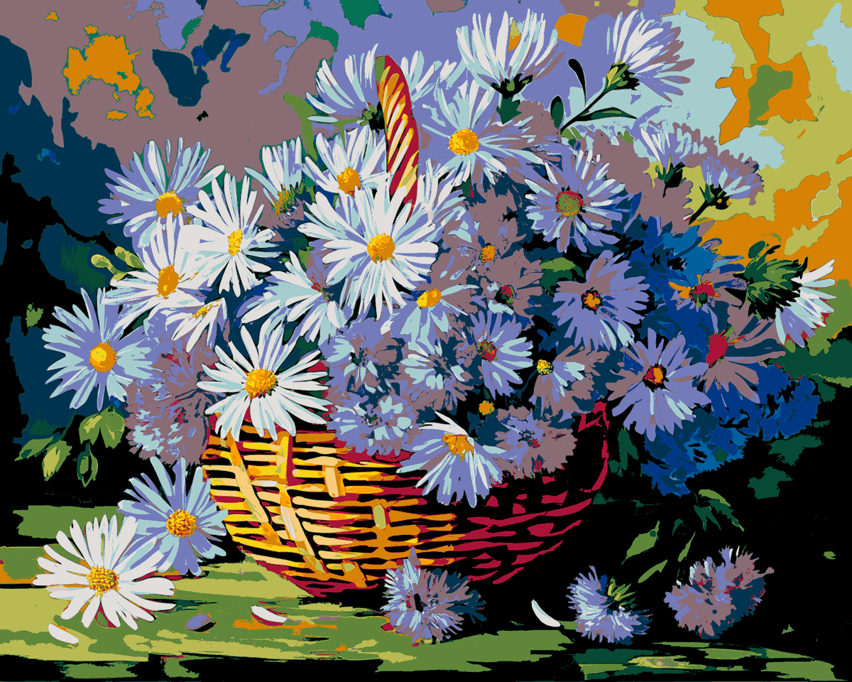 Grind nach Zahlen Lila Margariten