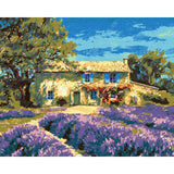 Grind after the flowers of lavender for the garden