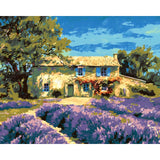 Grind after the flowers of lavender for the garden