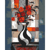 Grind after the picture of the vase abstract