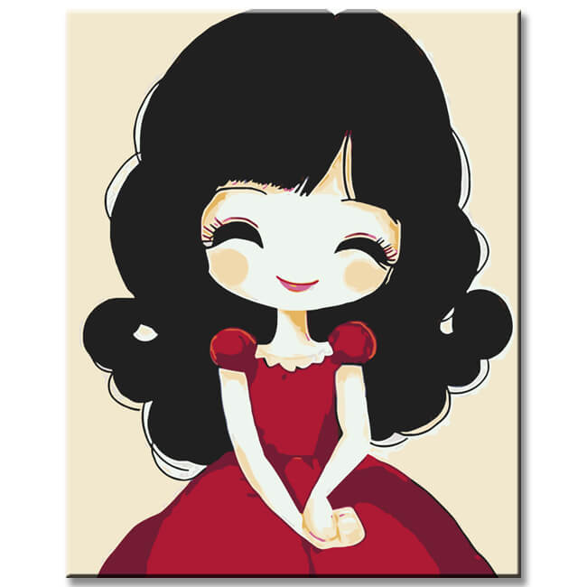 Malen nach Zahlen Little Princess mit Zöpfen