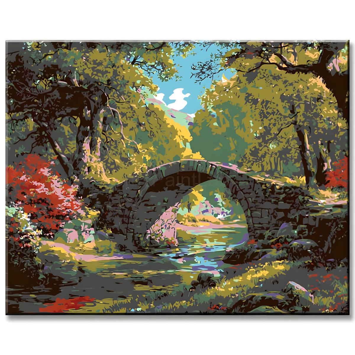 Malen nach Zahlen Steinbrücke