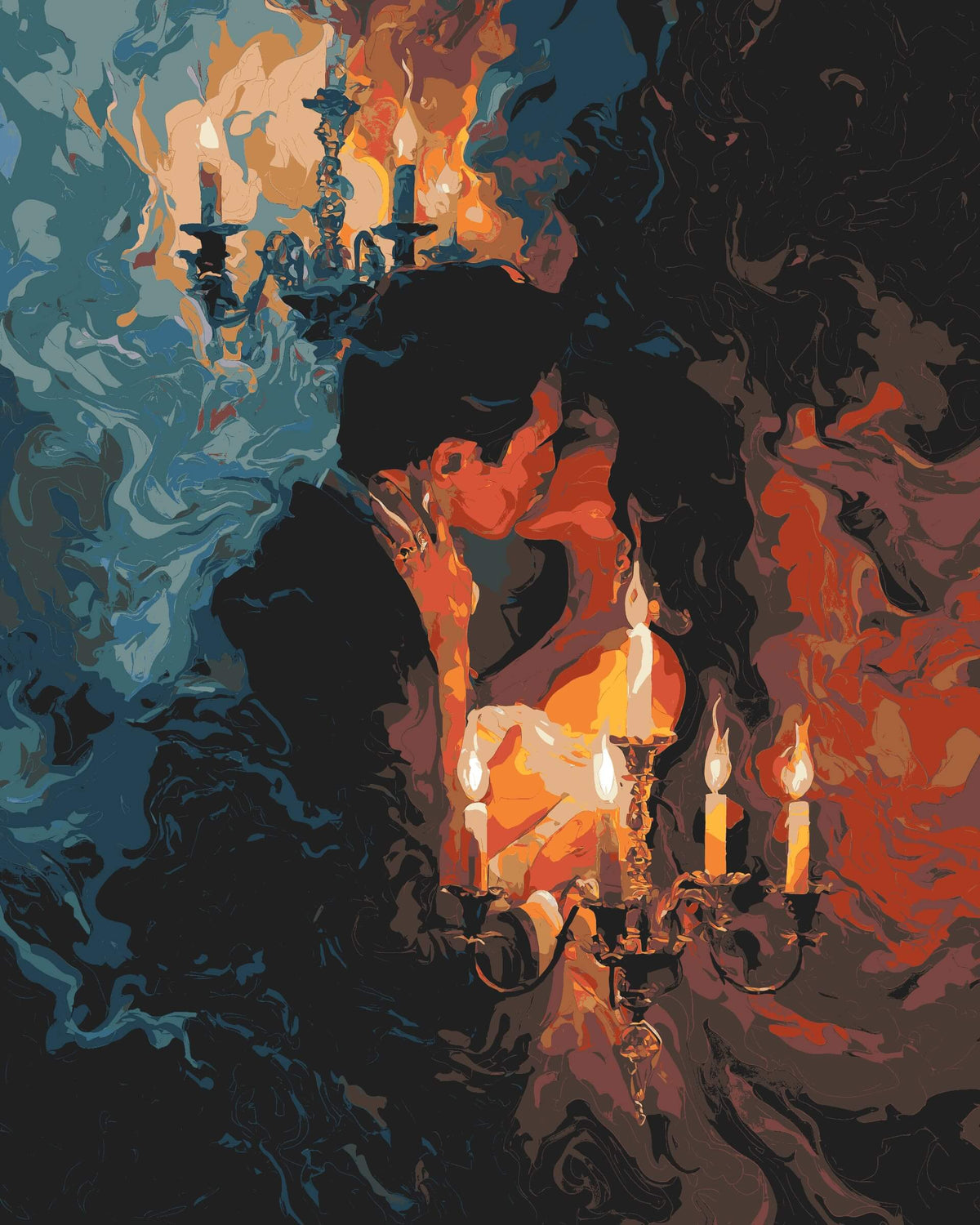 Grind nach zahlen akt liebespaar