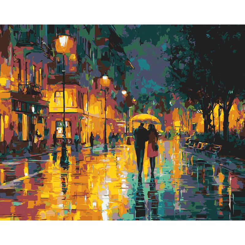 Paint by Numbers Rainy Day in the City