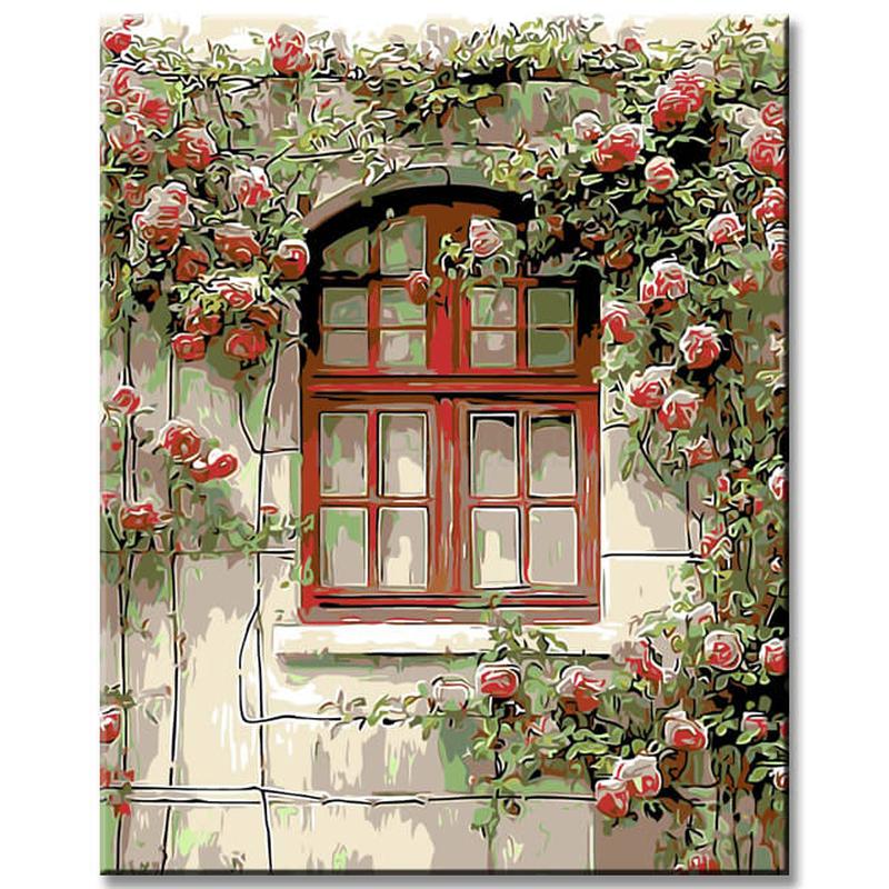 Malen nach Zahlen Rosenranken