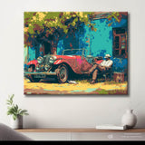 Grind after Zahlen Bauer und Oldtimer