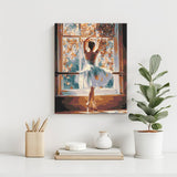 Grind after a picture of ballet dance on the stage
