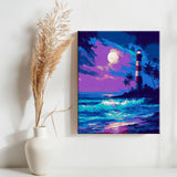 Painting by Numbers Pictures Lighthouse in the Moonlight