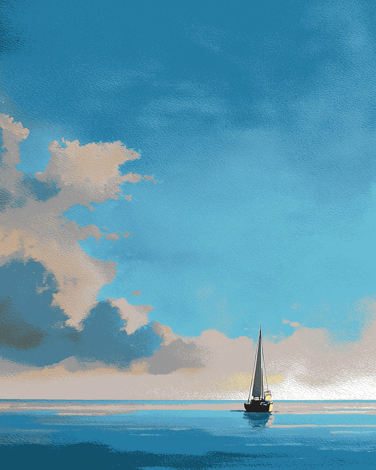 Painting by Numbers Sea Sailboat