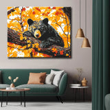 Malen nach Zahlen Tiere braunbar im herbstwald