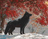 Malen nach zahlen bite wolf im snow