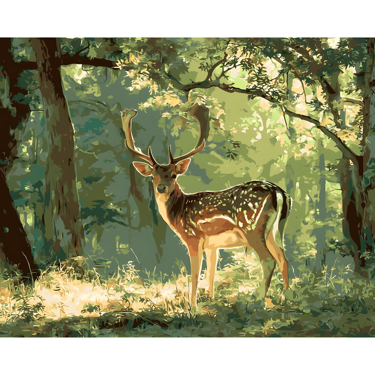 Malen nach Zahlen Pferde schwarz weisses