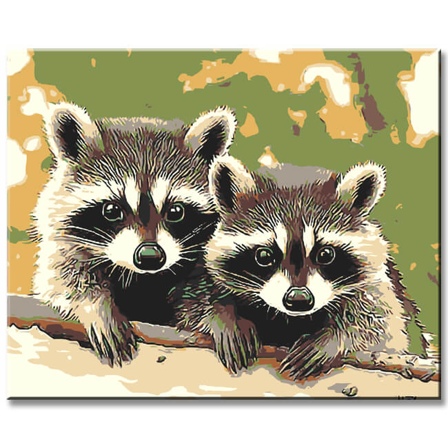 Malen nach Zahlen Tiere waschbar parchen