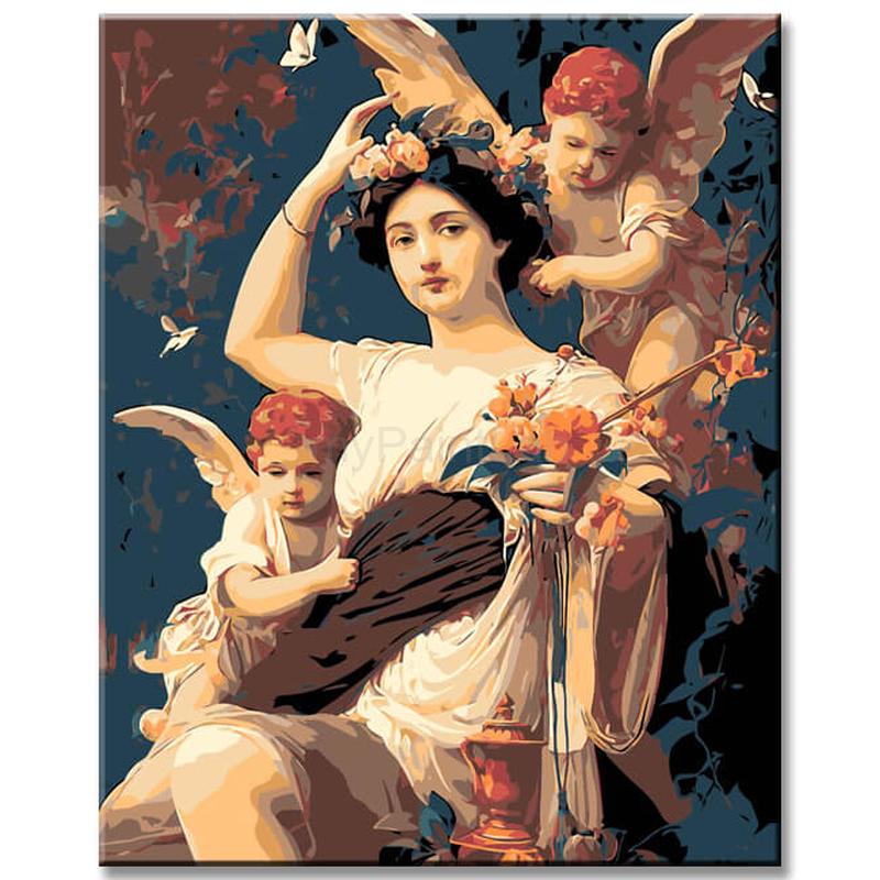 Take a picture of Mary with angels