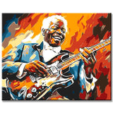 Malen nach Zahlen Bild Gitarrist