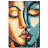 Malen nach Zahlen Abstrakte Kunst Gesichter Urbane Welt Gespräch