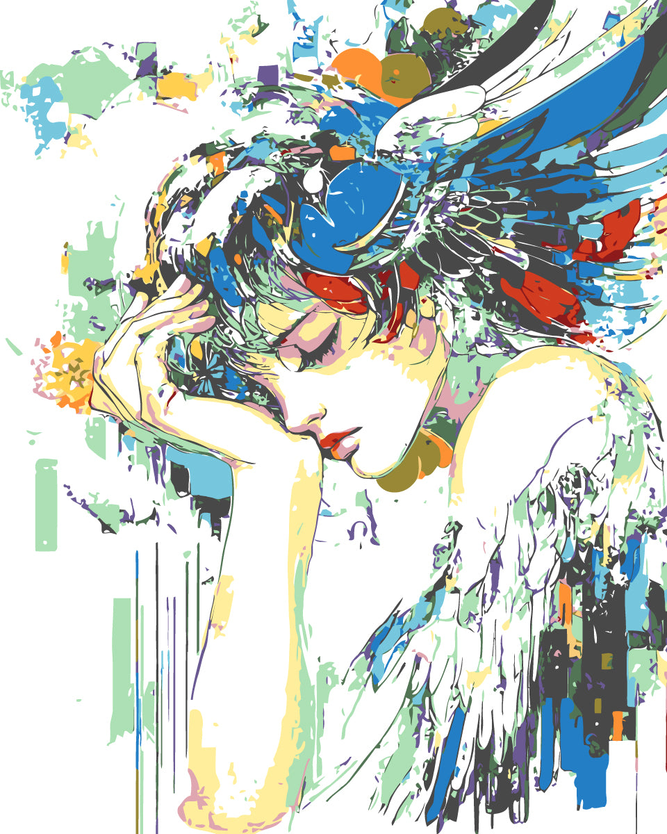 Painting by Numbers Abstract Art Woman Fantasy Figure