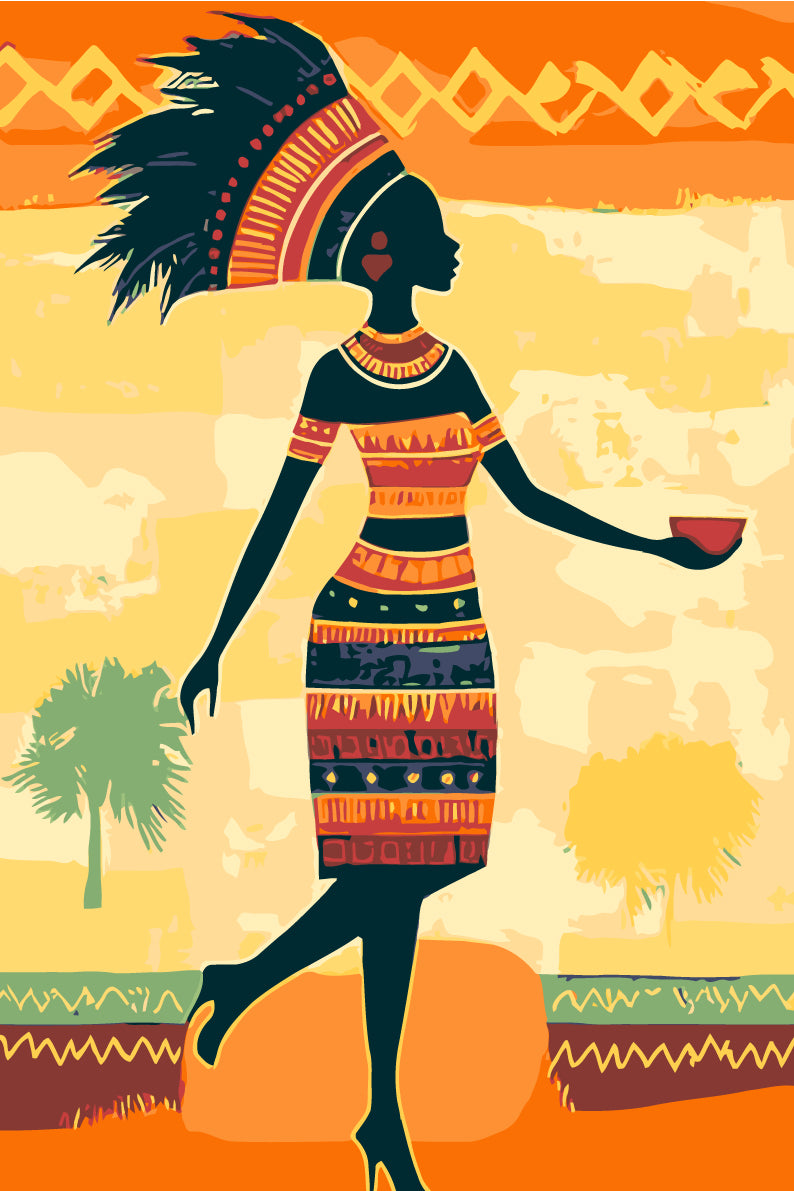 Malen nach Zahlen Afrika Kunst Träger - DC 08