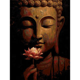 Grind nach Zahlen Buddha Frau Weisse Blume