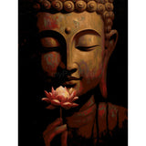 Malen nach Zahlen Buddha Frau Weisse Blume