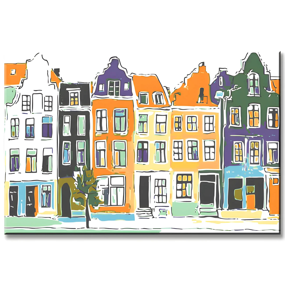 Malen nach Zahlen Altstadt Häuser