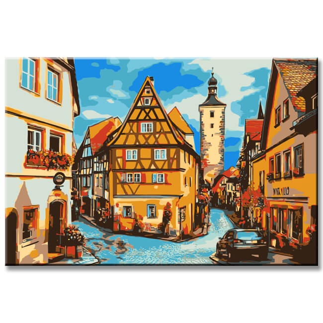 Malen nach Zahlen Deutschland Rothenburg o.d. Tauber