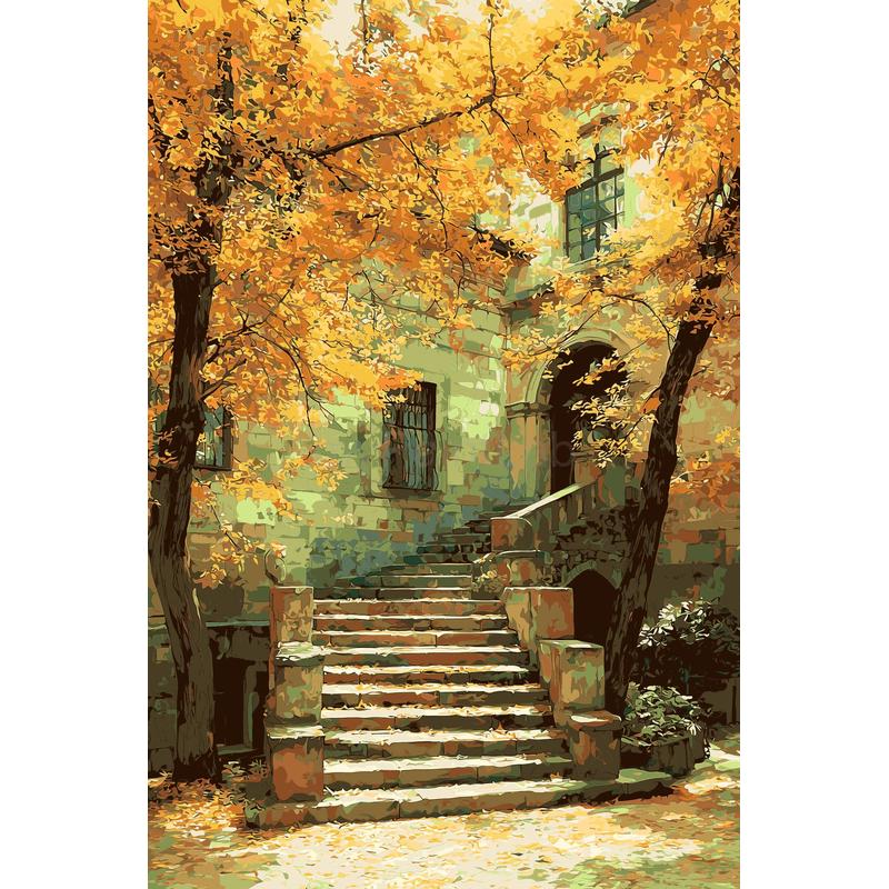 Painting by Numbers Art Autumn Garden Inn