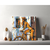 Painting by Numbers Modern Art Woman on Bicycle