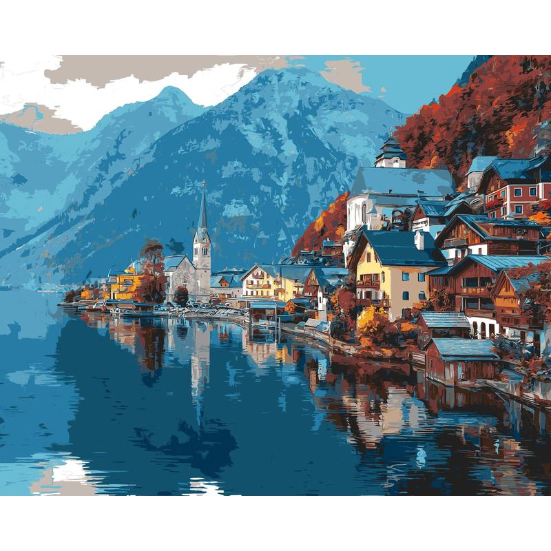 Paint by Numbers Place at the Mountain Lake