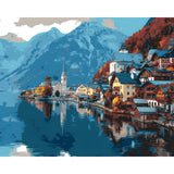 Malen nach Zahlen Ort am Bergsee