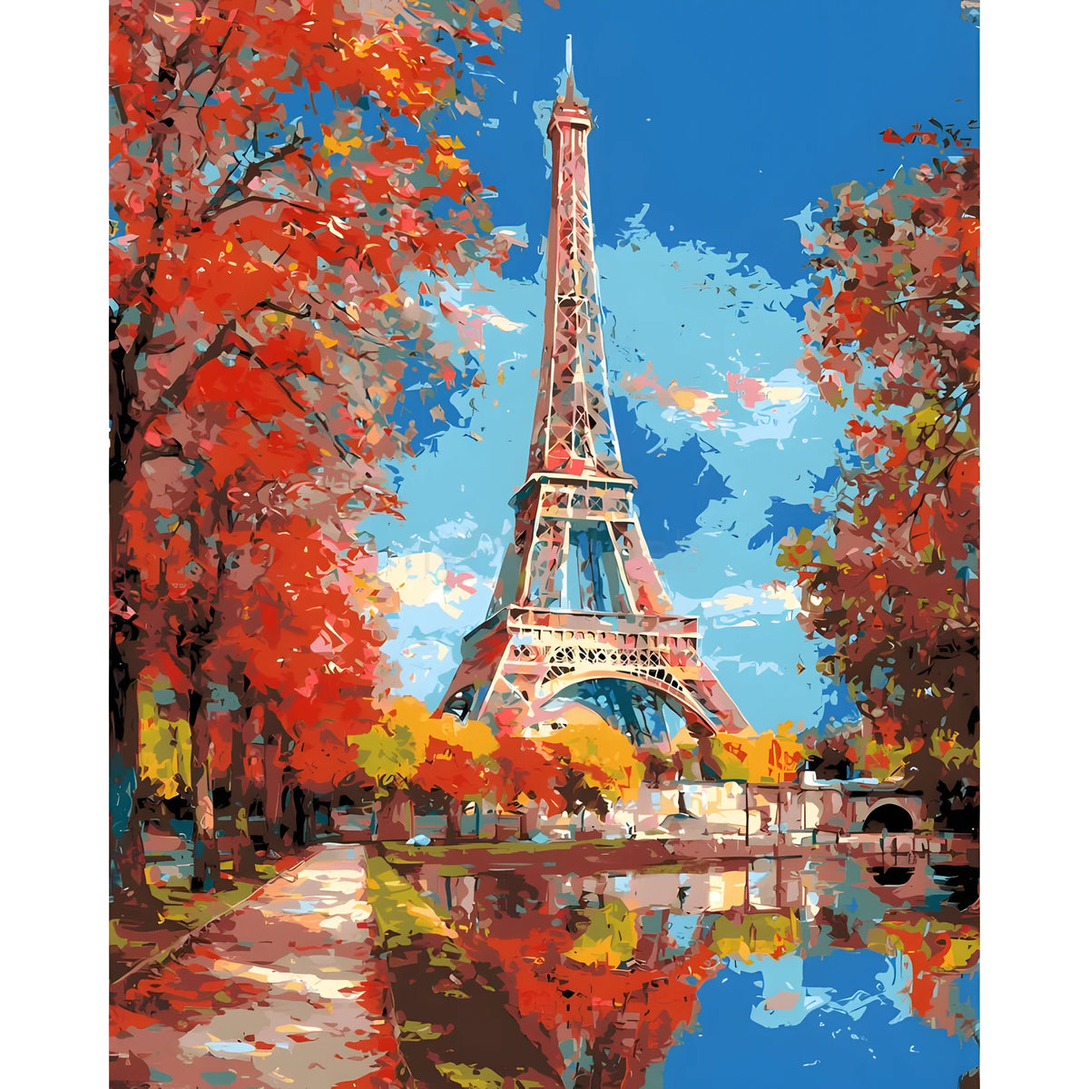 Malen nach Zahlen Eiffelturm Paris