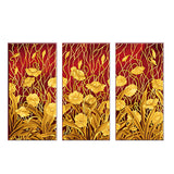 Painting by Numbers for Adults Small Yellow Flowers Triptych