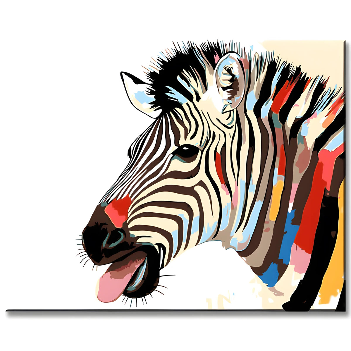 Malen nach Zahlen Tiere Zebra