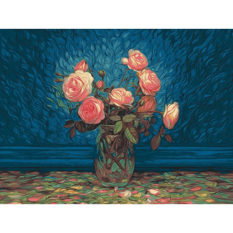 Grind after a photo of rosa pfingstrosenstrauss