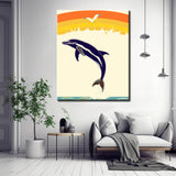 Malen nach Zahlen Wal Regenbogen