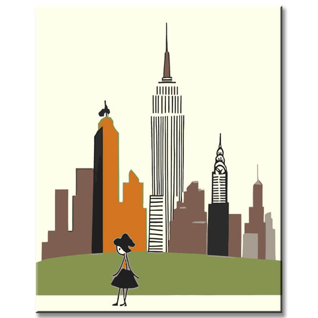 Malen nach Zahlen New York Stadtschild